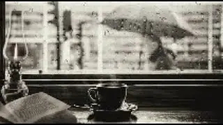 Debussy deux arabesques au piano nostalgique en noir et blanc autour d'un café