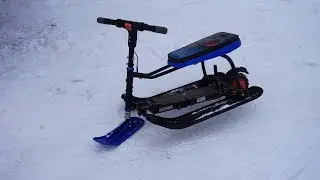 Snow scooter + KugoS1, DIY electric snow scooter.