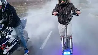 Жгем резину вместе со спортбайком