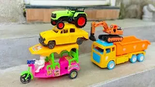Accident Dumper Truck And Train And Auto Rickshaw | Dumper Truck Video | Jcb Video | Tractor Video