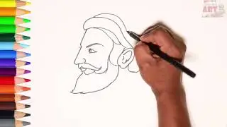How to Draw Chhatrapati Shivaji Step by step || By Weekend Art || #Episode11