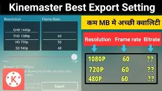 Best export settings for Kinemaster