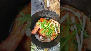 Roasted lamb shoulder I wood 🪵 🔥 fire oven.Ask.for recipe :)