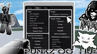 Roblox Script FE Punkz OG Hub, Ragdoll Engine, роблокс скрипты