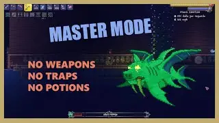 Terraria Master Mode - Duke Fishron AFK (no weapons/ no traps/ no potions)