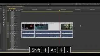 Slide Clip Selection left/right - Premiere Pro CC Keyboard shortcut