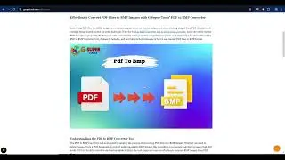 how to convert pdf to bmp | PDF to BMP conversion tool by gsupertools.com