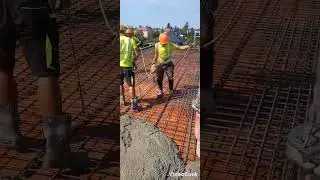 заливка бетона#стройка в Польше #наша раша#shorts#