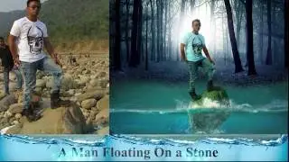 Photoshop Manipulation (A Man Floating on a Stone)