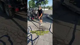 Customer said We Gave Him a Spider Web 🕸️ 🕷️ #satisfying #asphalt #cracksealing