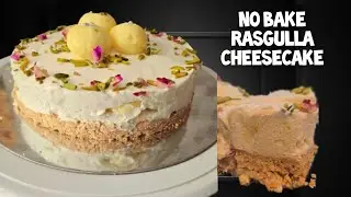 No Bake Rasgulla Cheesecake #icitastebuds #nogelatine #nobakecheesecake #rasgulla