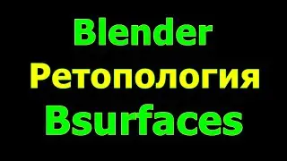 Blender: Retopology (Bsurfaces plugin)