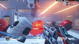 Wine Esync 3.13 + DxVk 0.64 - Overwatch LOW Quality - Practice Range - Linux - Nvenc