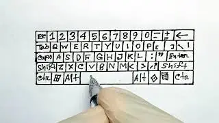 How to draw a computer keyboard.