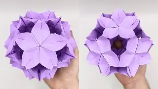 Origami FLOWERS Kusudama 🌷🏵️ How to make a paper flowers