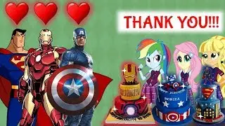 Equestria Girls The Funny Story Of Learn Make Cake Superheroes Iron Man Captian Ameria Superman