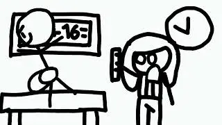Kid Standing Up On His Desk While Mooning His teacher