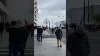 Забастовка .Франция сейчас.  город Гавр.  Центр.