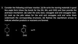 Organic Chemistry Homework | Acid Base Mechanisms