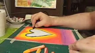 Make Your Own Love Card - Kendi Sevgi Kartınızı Yapın! Yağlı Pasteller ile!