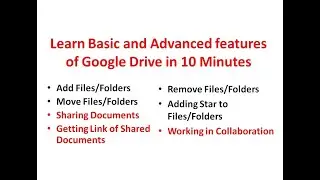 Learn Basic and Advanced Features of Google Drive in 10 Minutes | Google Drive Storage and Benefits