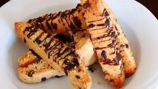 Chocolate Drizzle Walnut Biscotti Recipe