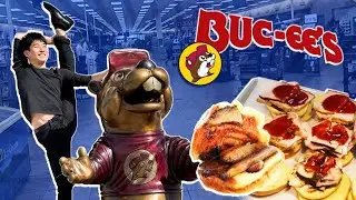 Shen Yun Dancers Eating at LARGEST Gas Station! Buc-ees Food Review 🦫