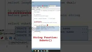 String Function: Substr() in SQL