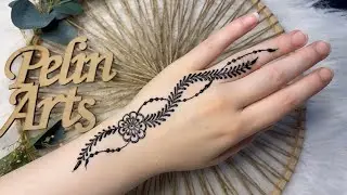 اسهل رسم حنه في ٣ دقائق || simple easy arabic henna design