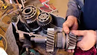 Modernization of a Gazelle transfer case for a power take-off shaft on a homemade tractor.