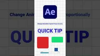 #aftereffects Quick Tip - Change Animation Speed Proportionally