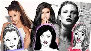 Taylor Swift, Ariana Grande & More! | Drawing Famous People