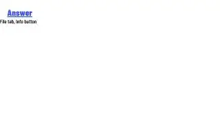 On which tab and button are document properties located for editing?