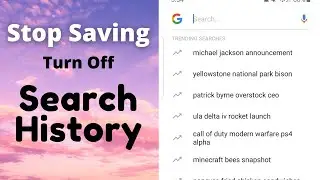How to turn off Google chrome search history on Mobile phone