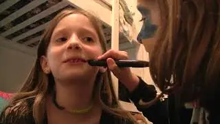 Chelsea face painted us!! (it was crazy) #facepaint #funny