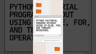 Factorial Program without using if- else #technology #amazing #amazingfacts #google