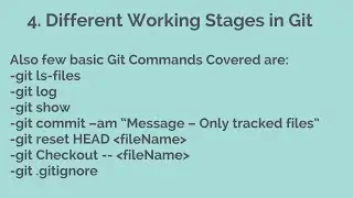 4. Different Stages in Git