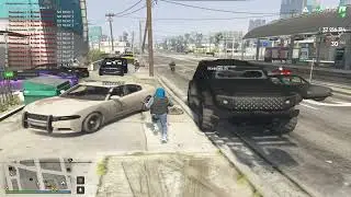 КРАЙМ РАЗНОСИТ КОПОВ  GTA 5 RP RADMIR