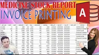MEDICINE STOCKS INVOICE WITH  REPORT || MFG. AND EXPIRY DATE IN MICROSOFT ACCESS  #microsoftaccess
