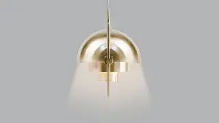See GUBI Multi-Lite Pendant Light in Brass | Designed by Louis Weisdorf