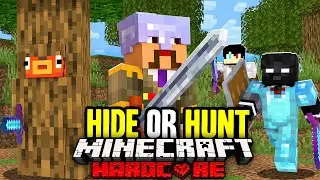 100 Players Compete in a Minecraft HIDE or HUNT...