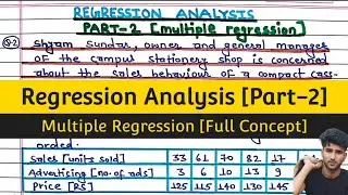 Regression Analysis Part-2 || Multiple Regression Equation|| Multiple Regression ||Arya Anjum
