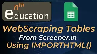Web Scraping Tables from Screener.in | IMPORTHTML() | Google Sheets Tutorial