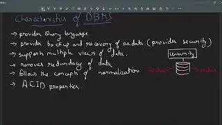 Characteristics and History of DBMS |  DBMS Tutorial for Beginners Part 6