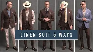 5 Ways To Wear A Linen Suit | How To Wear A Brown Linen Suit