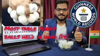Hat-Trick Guinness world record | Most table tennis balls held in the hand | Achieved by Indian