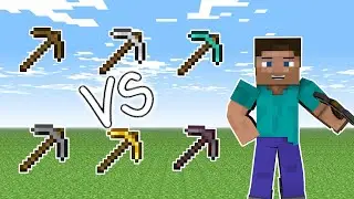 Wooden vs Stone vs Iron vs Gold vs Diamond vs Netherite Pickaxe  || Pickaxe Battle Minecraft
