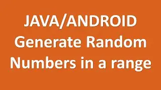 random number in java android between a range