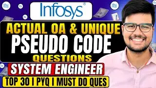 Infosys System Engineer Prep: 30 Must-Do Pseudo Code Questions!🚀