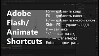 Горячие клавиши Adobe Flash/Animate